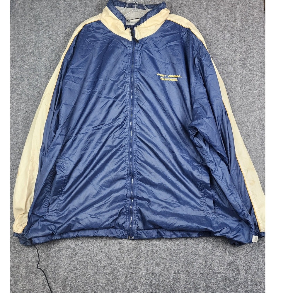 Red Oak West Virginia Mountaineers Windbreaker Mens XXL Blue Vintage 90s Jacket‎